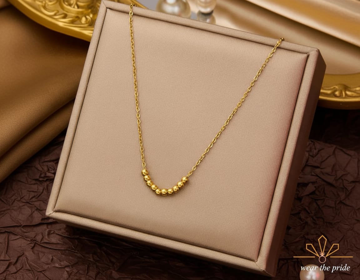 Perfect Small Golden Beads Necklace