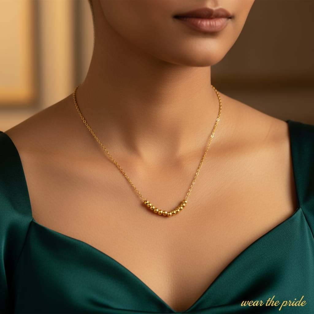 Perfect Small Golden Beads Necklace