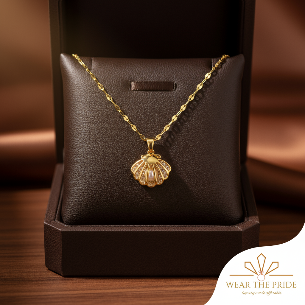 Pearl in Shell Necklace