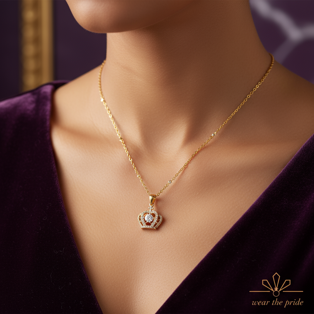 Crown shaped Pendant Necklace
