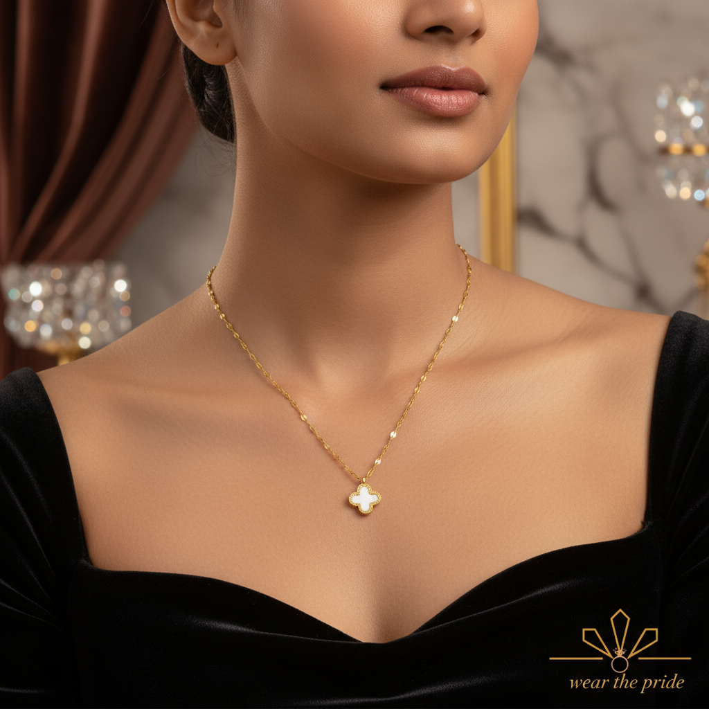 Double-Sided Four-Leaf Clover Necklace