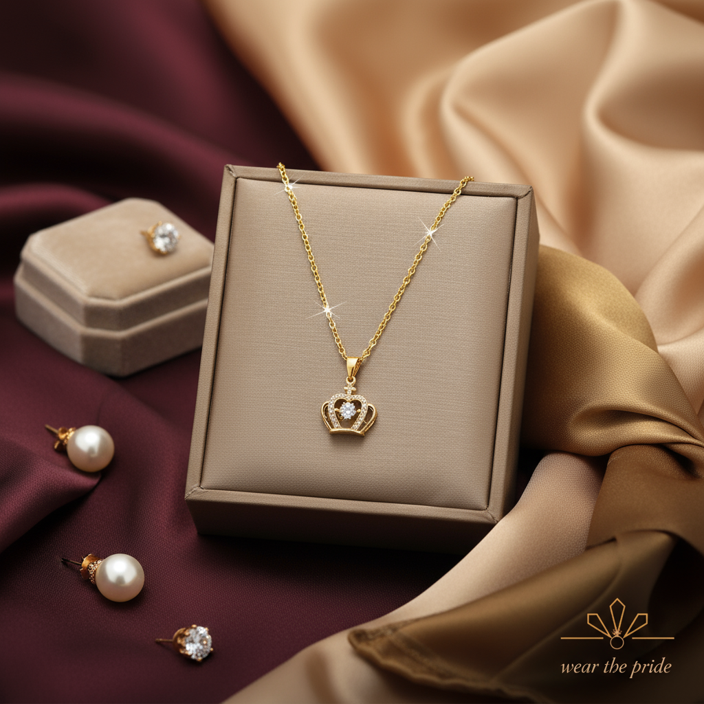 Crown shaped Pendant Necklace