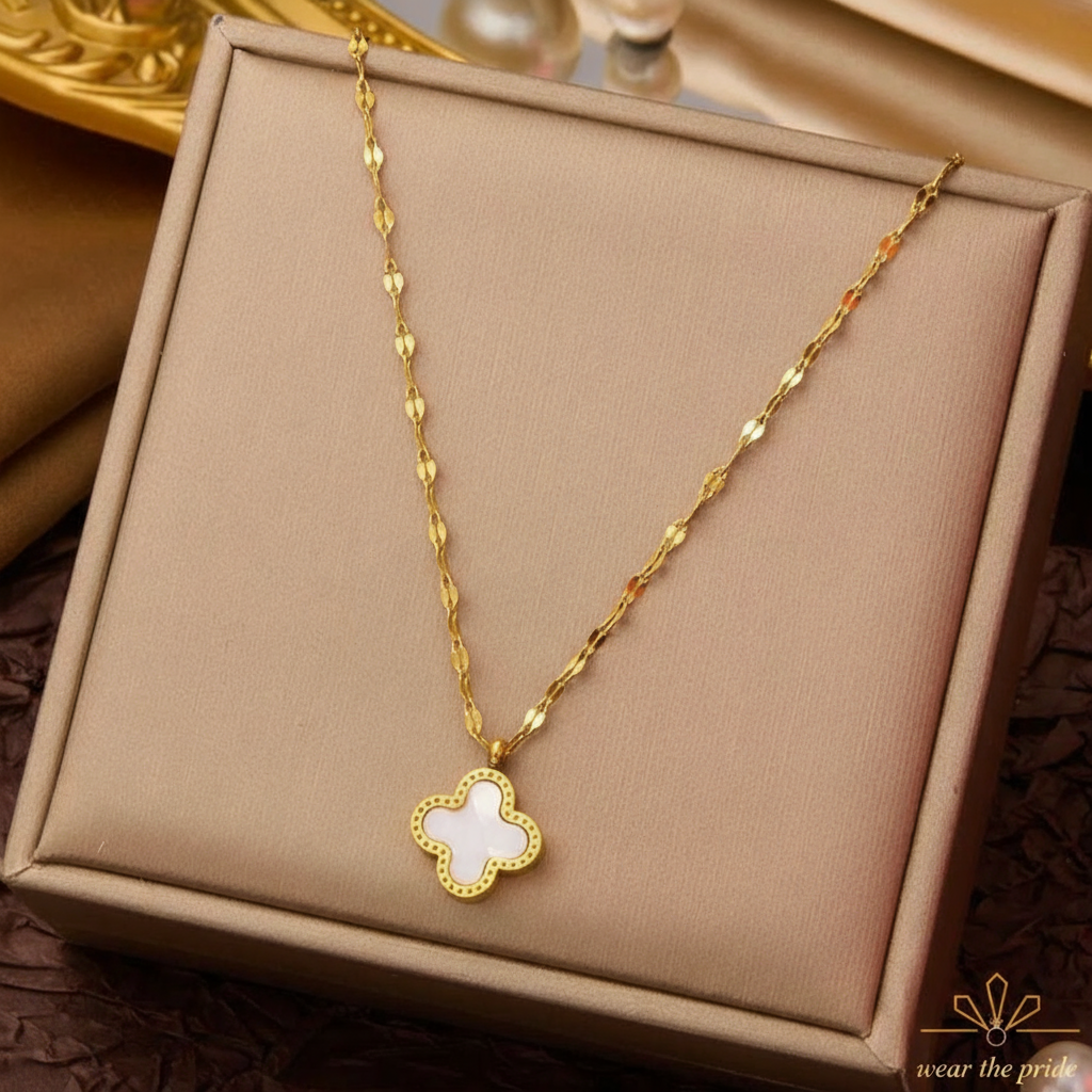 Double-Sided Four-Leaf Clover Necklace